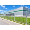 Panel ogrodzeniowy 3D 250x123 cm fi 4 mm ocynkowany ogniowo przy hali przemysłowej