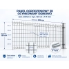 Panel ogrodzeniowy 3D 250x123 cm fi 4 mm ocynkowany ogniowo – parametry produktu i oczko 50x200 mm