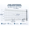 Panel ogrodzeniowy 3D 250x103 cm fi 4 mm ocynkowany ogniowo – rysunek techniczny, oczko 50x200 mm