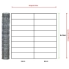 Rysunek techniczny siatki leśnej 120/9/60 L – wysokość 120 cm, długość rolki 50 m, 9 drutów poziomych, rozstaw drutów pionowych 60 cm