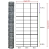 Siatka leśna 180/13/30 L – schemat wymiarów 180 cm x 50 m i rozstaw drutów 30 cm
