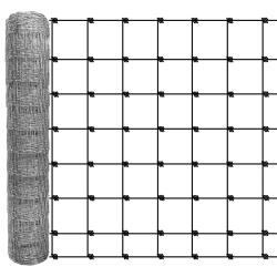 Siatka leśna 100/8/15 L ocynkowana 100 cm x 50 m – zbliżenie na strukturę oczek, druty poziome i pionowe oraz ich połącz