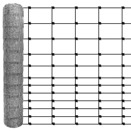 Siatka leśna 150/12/30 L ocynkowana, wysokość 150 cm, rolka 50 m, 12 drutów poziomych i rozstaw pionowy 30 cm